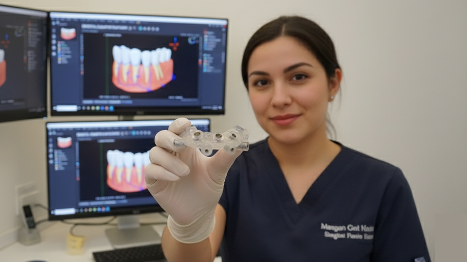 Software de planeación digital 3D para implantes dentales.